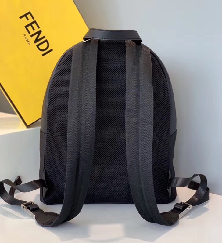 F**di diabolic eyes nylon and leather backpack