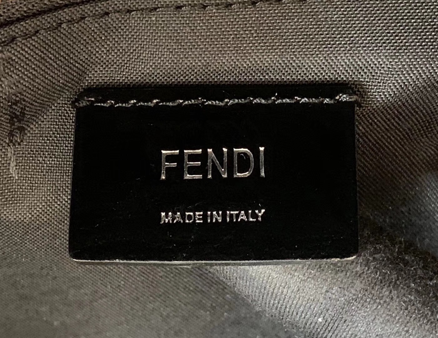F**di large backpack in ff fabric with nylon and leather