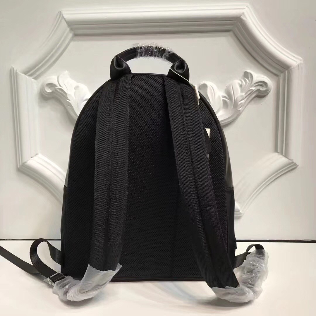 F**di black large butterfleye backpack