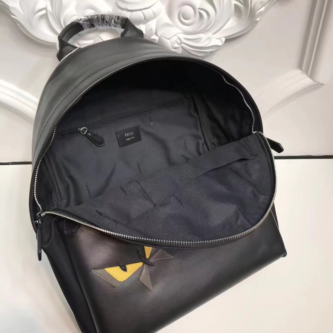 F**di black large butterfleye backpack