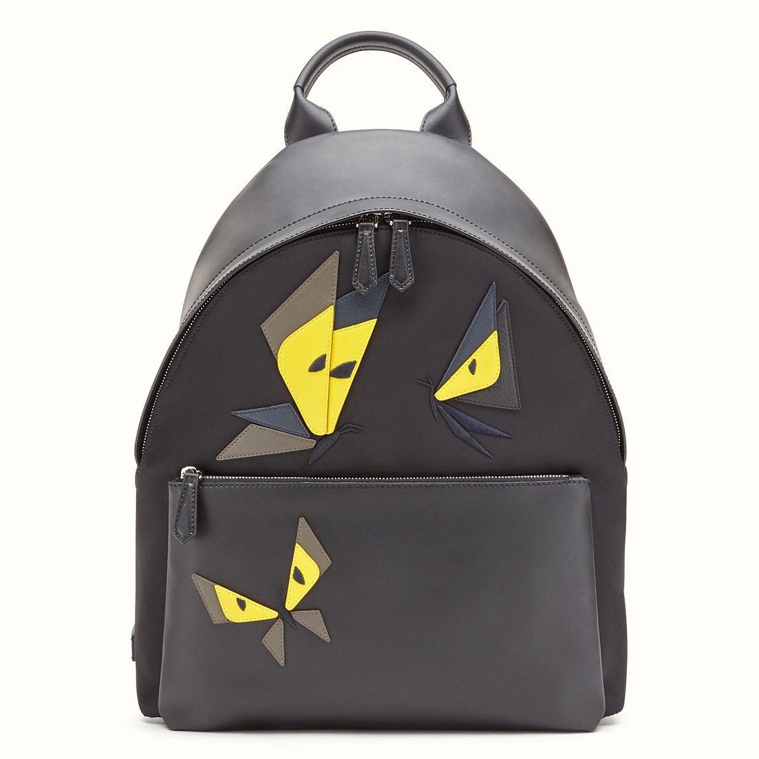 F**di black large butterfleye backpack