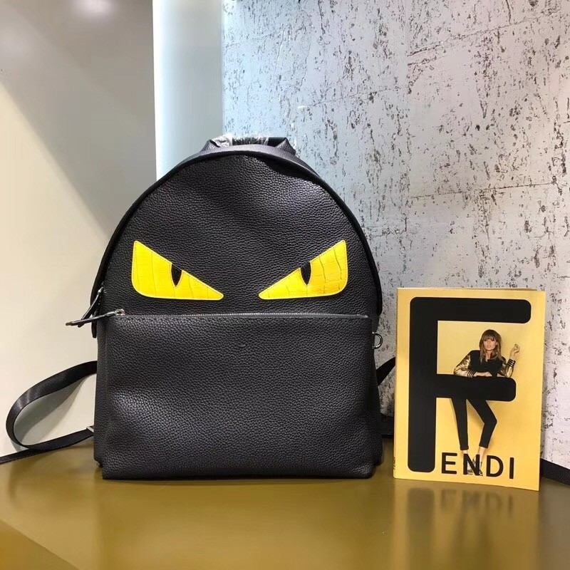 F**di large bag bugs eyes backpack in roman leather