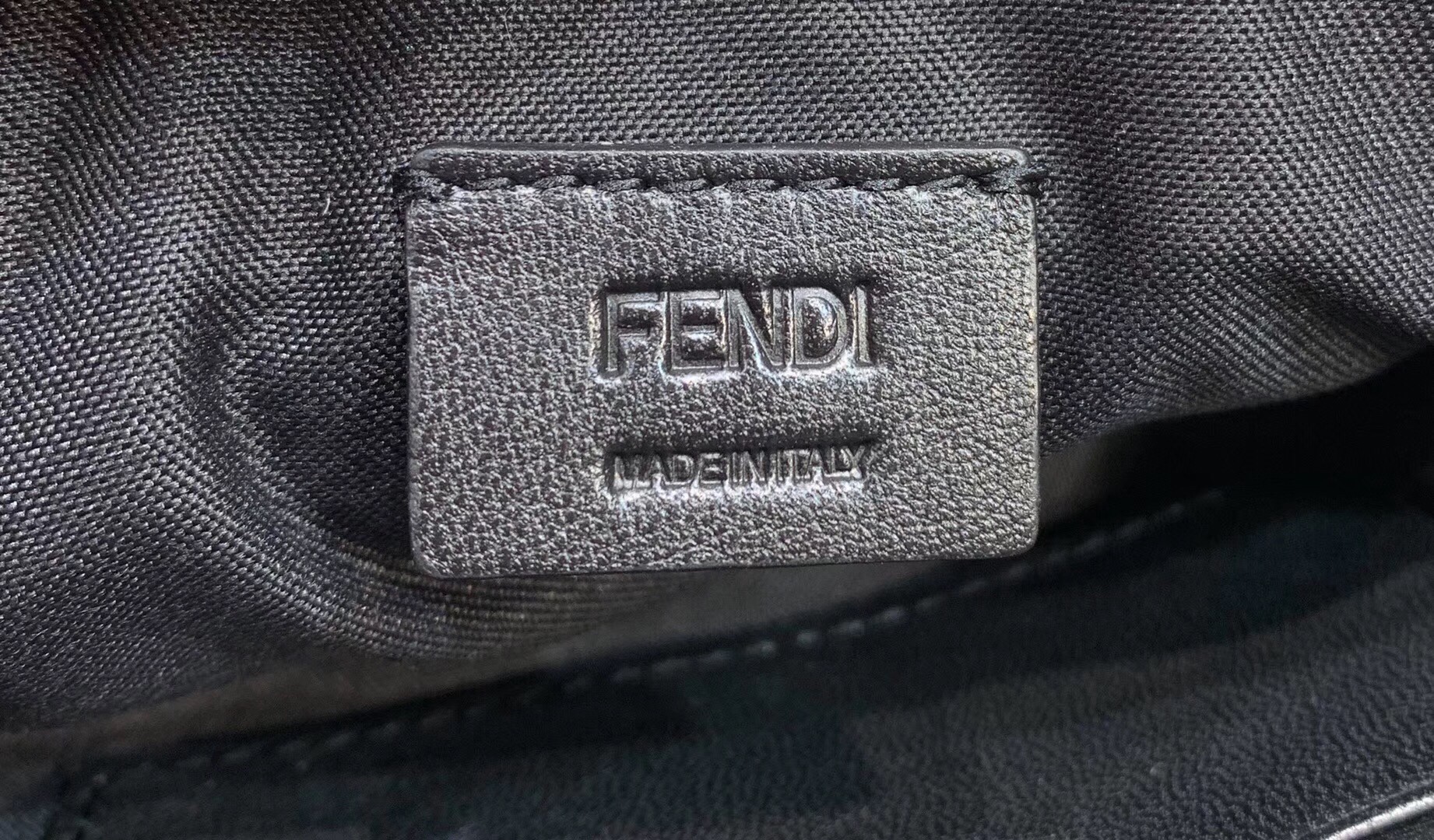 F**di black ff motif mini baguette bag