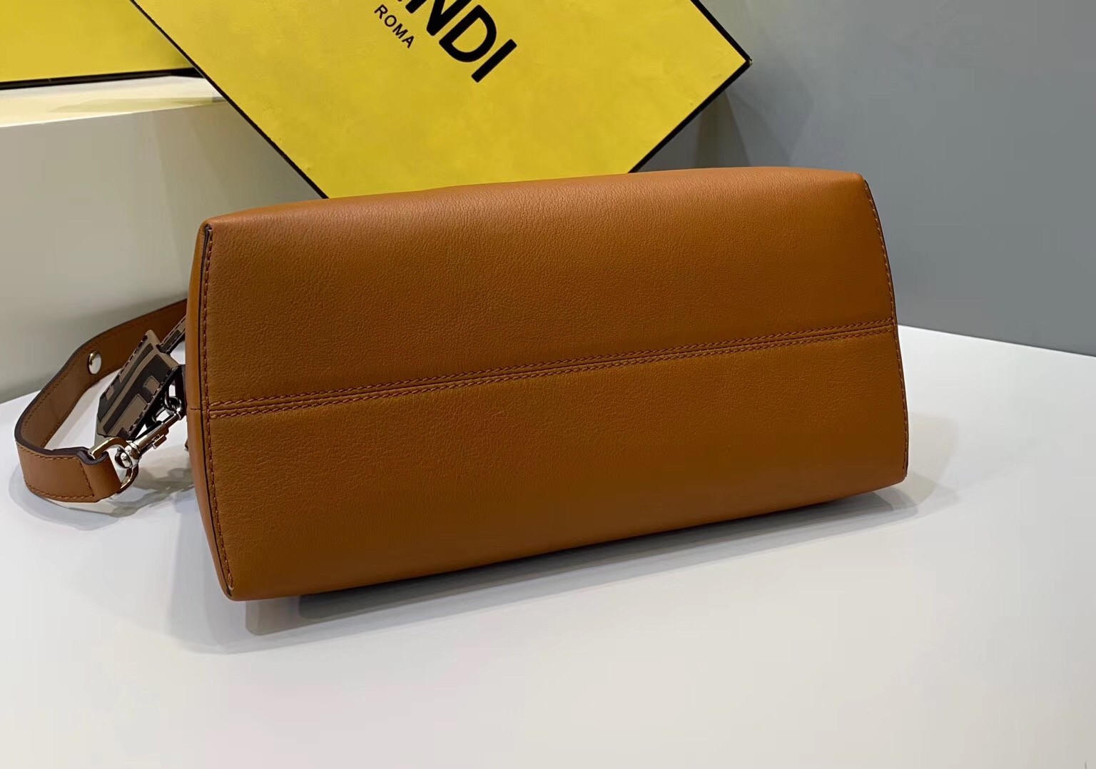 F**di tan by the way medium bag with ff handles