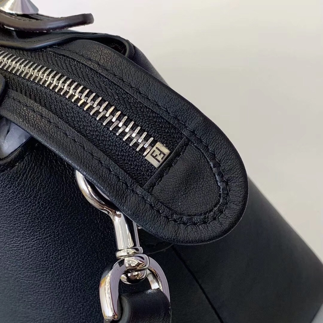 F**di black by the way medium bag with ff handles