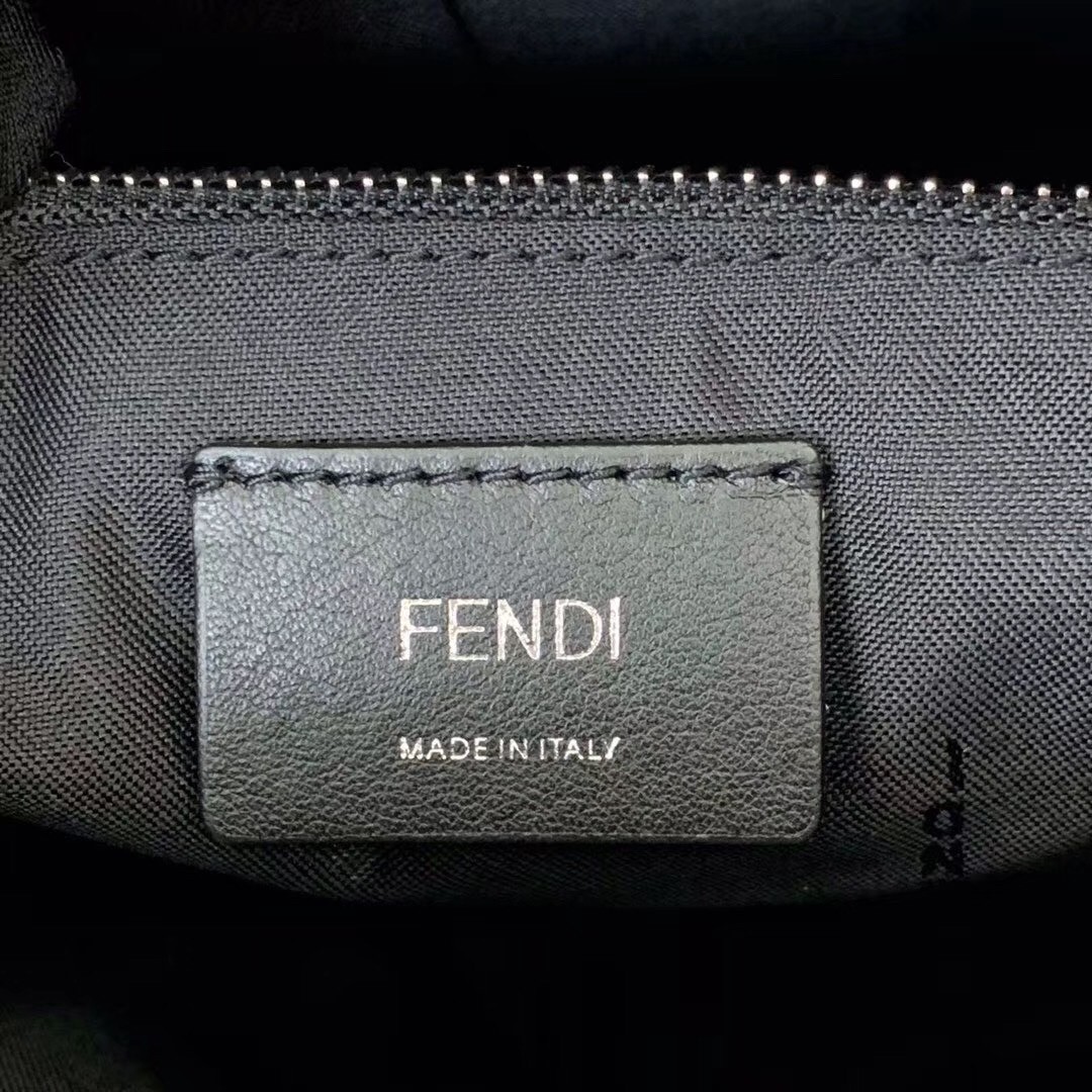 F**di black by the way medium bag with ff handles