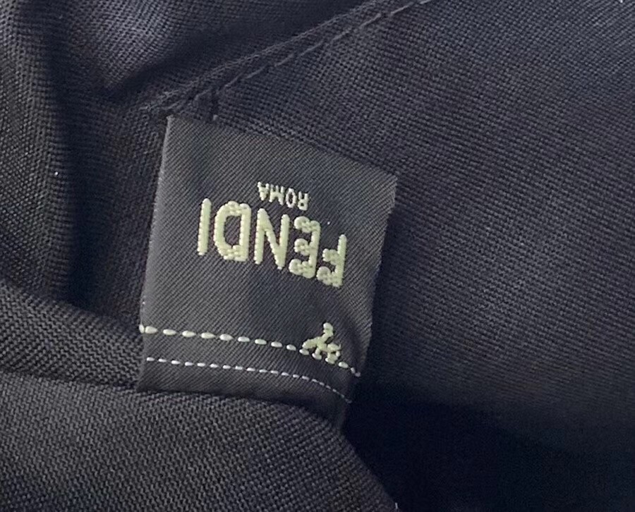 F**di by the way medium bag in white printed leather