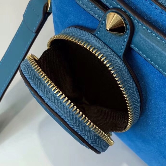 F**di by the way medium bag in blue suede