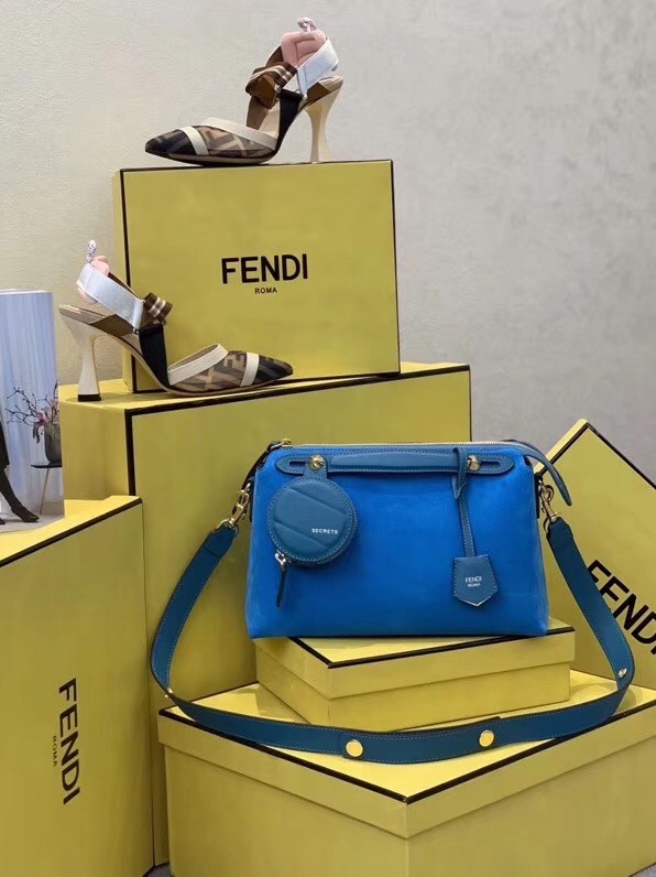 F**di by the way medium bag in blue suede