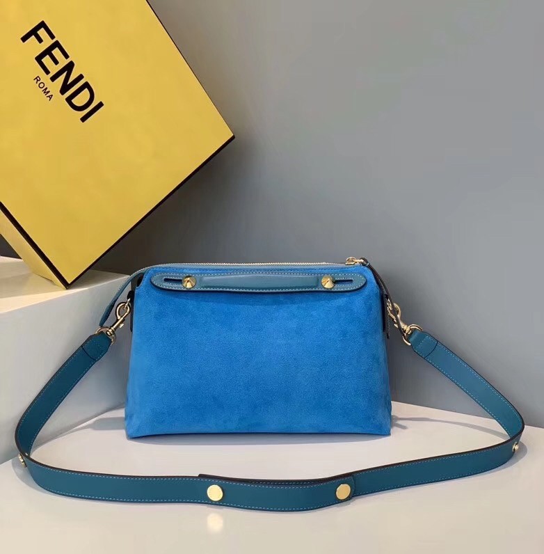 F**di by the way medium bag in blue suede