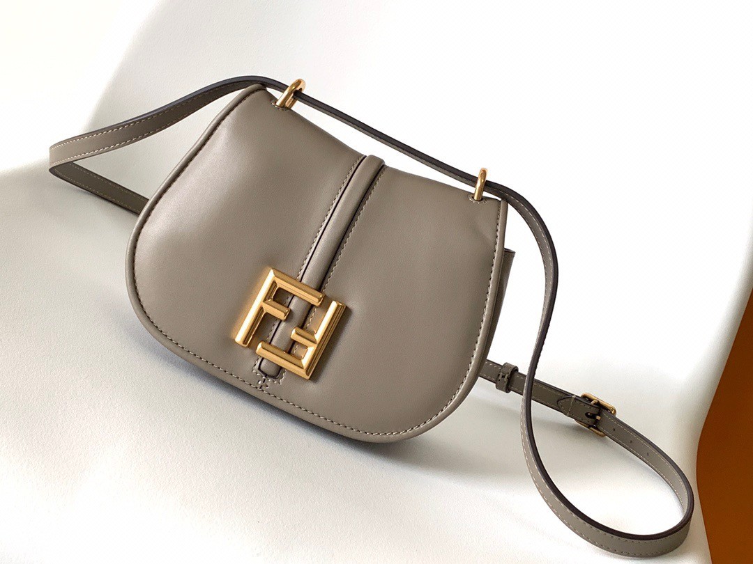 F**di c’mon small bag in grey calfskin