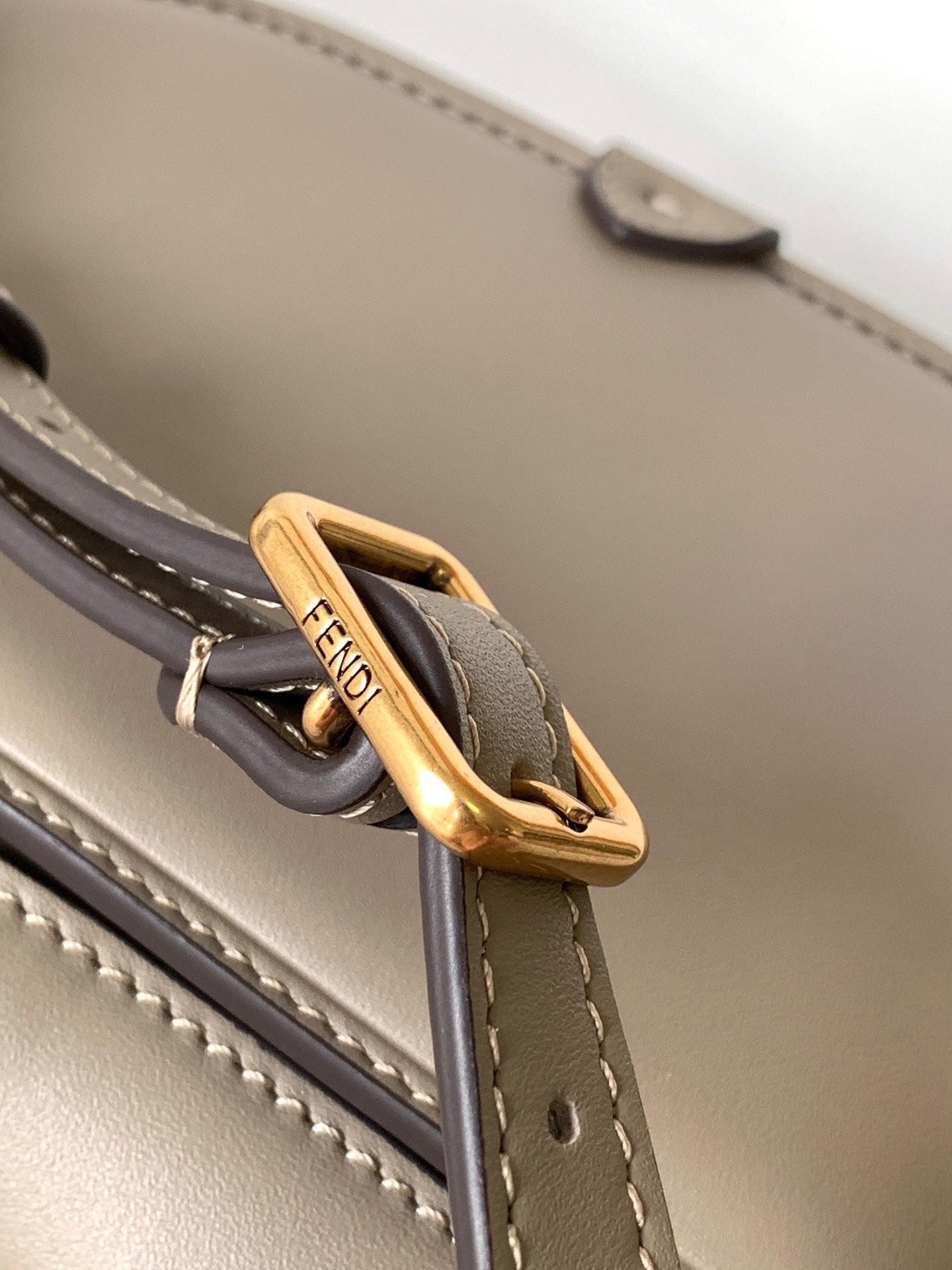 F**di c’mon small bag in grey calfskin