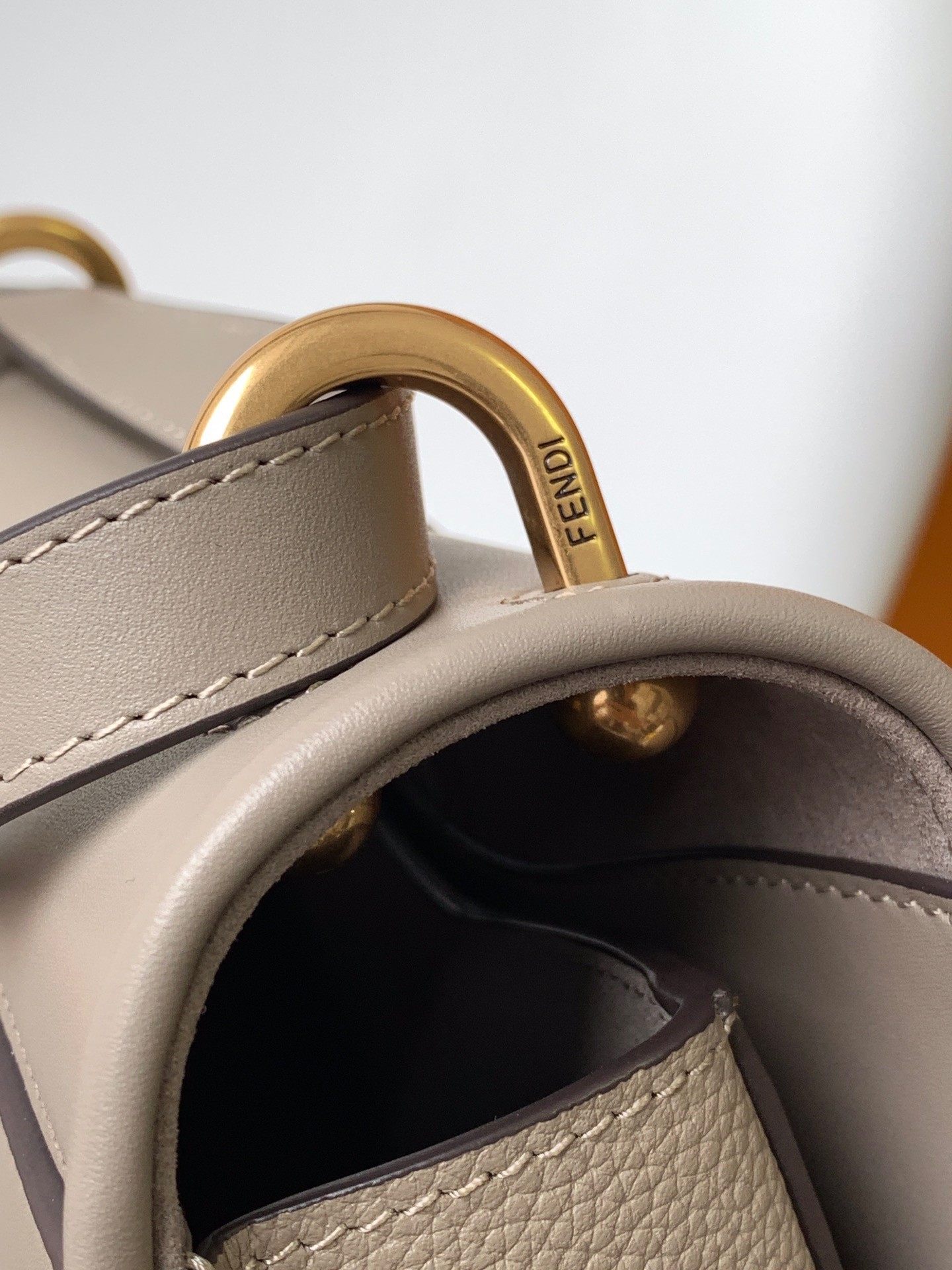 F**di c’mon medium bag in grey calfskin