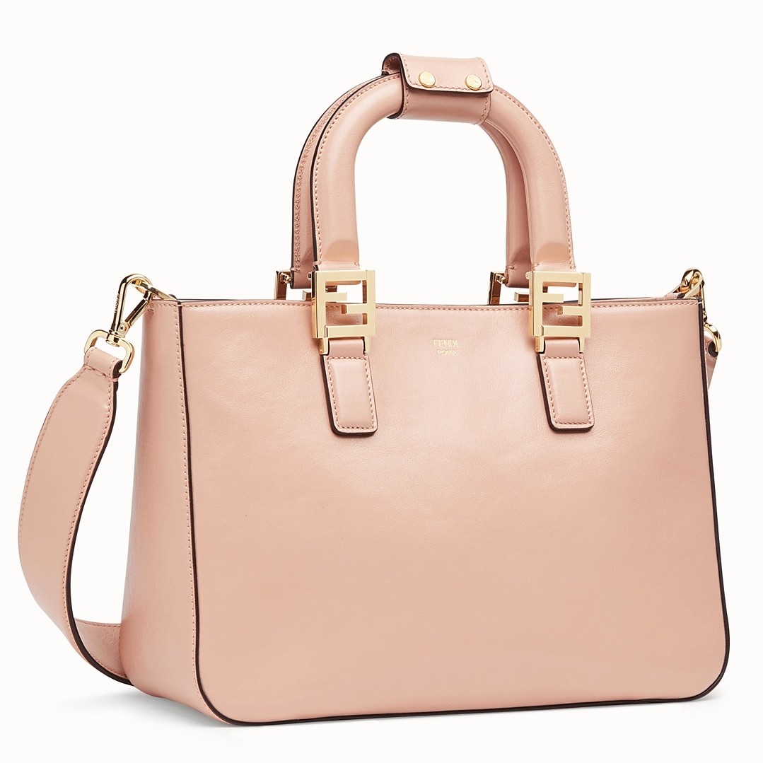 F**di ff tote small bag in pink calfskin