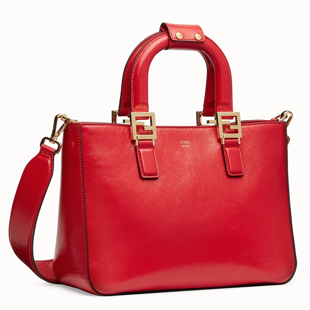 F**di ff tote small bag in red calfskin