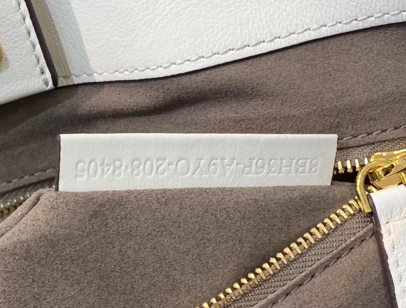 F**di ff tote small bag in white calfskin