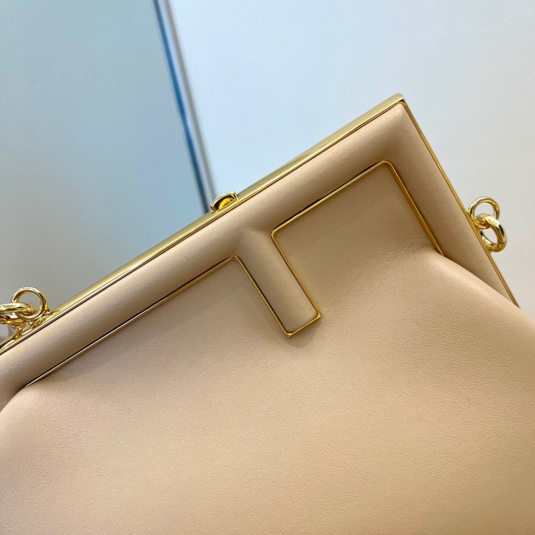 F**di first small bag in pale pink nappa leather