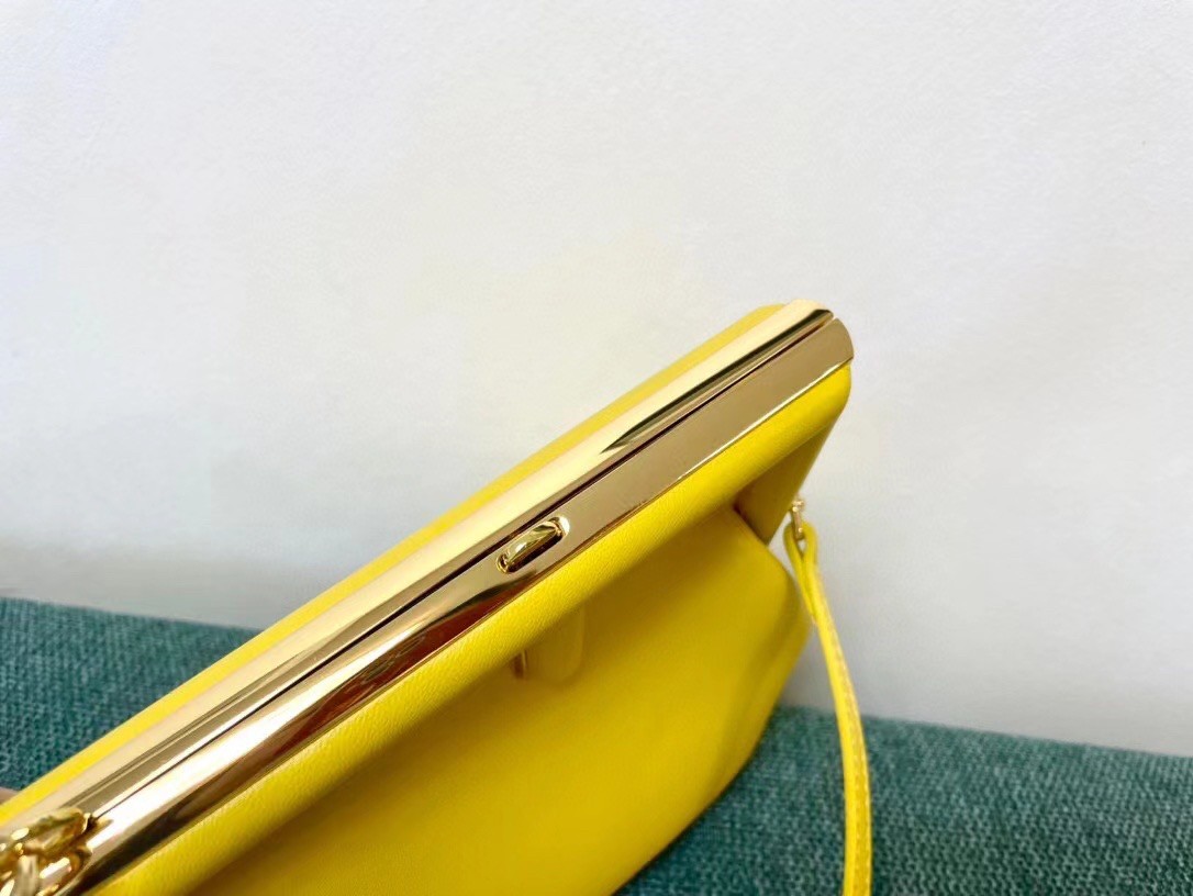 F**di small first bag in yellow nappa leather
