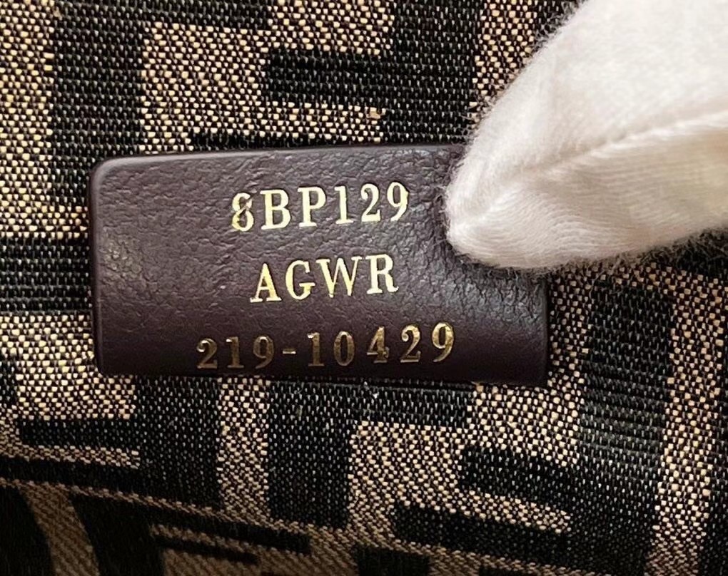 F**di small first bag in white leather with python f