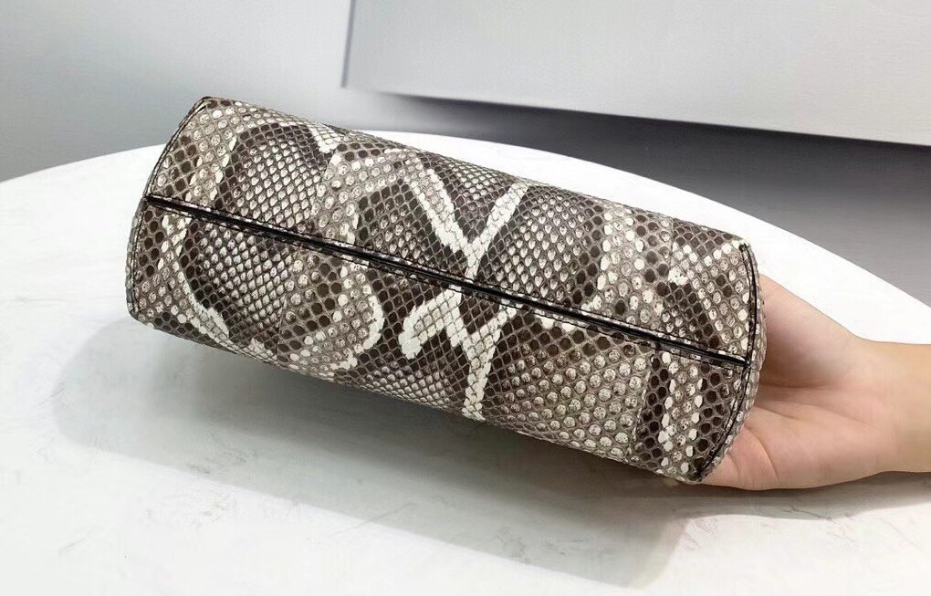 F**di small first bag in natural python leather