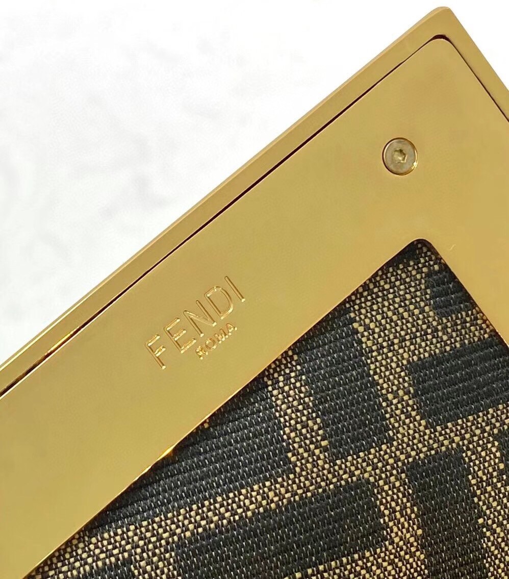 F**di small first bag in natural python leather