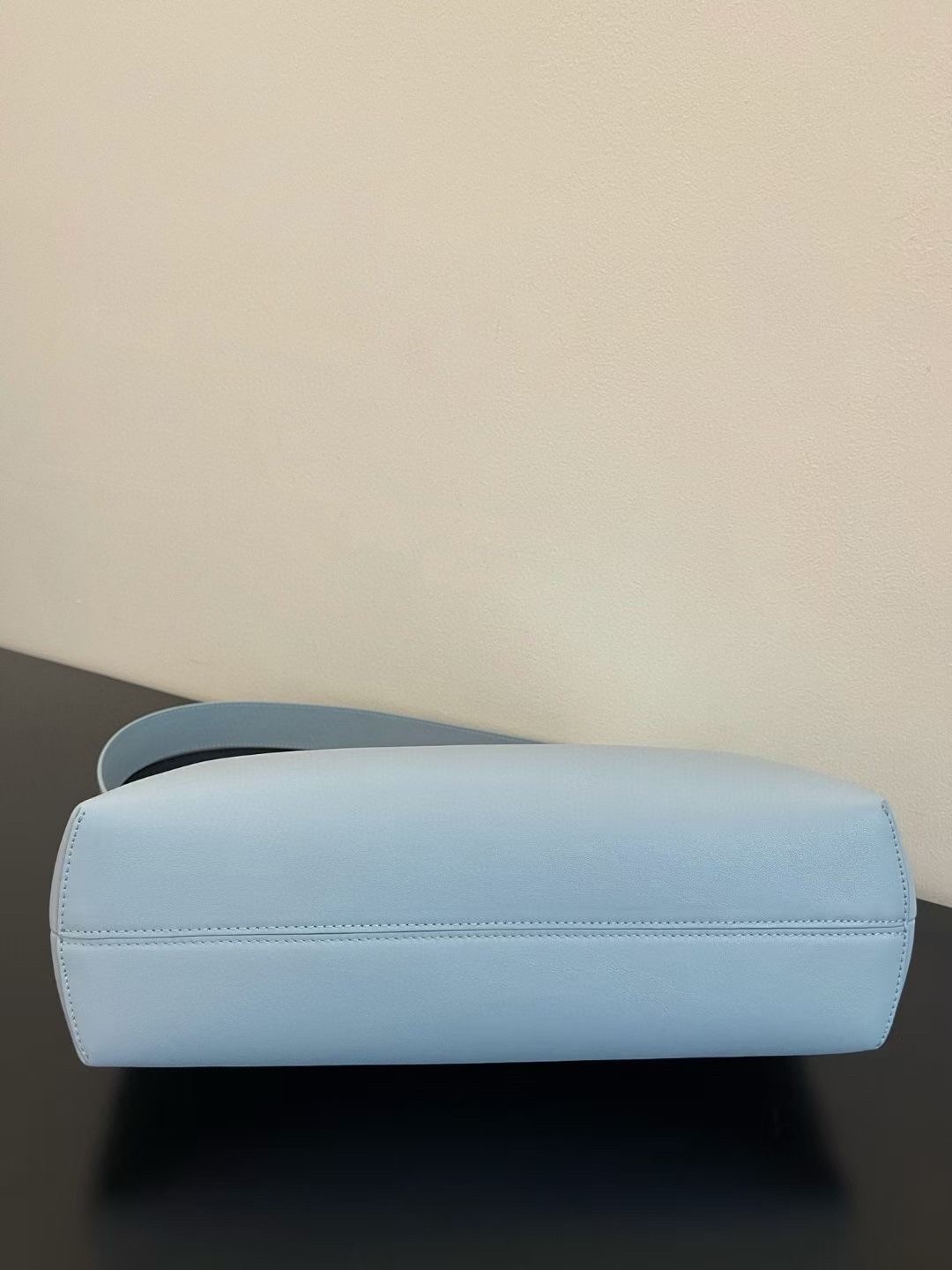 F**di medium first bag in light blue nappa leather