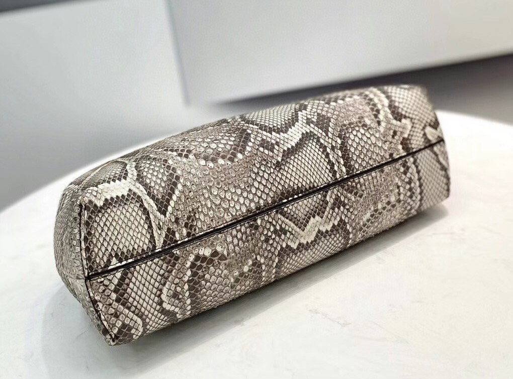 F**di medium first bag in natural python leather