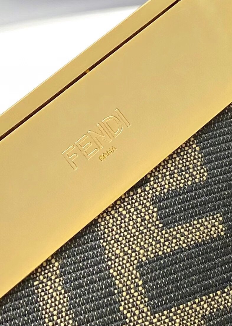 F**di medium first bag in natural python leather