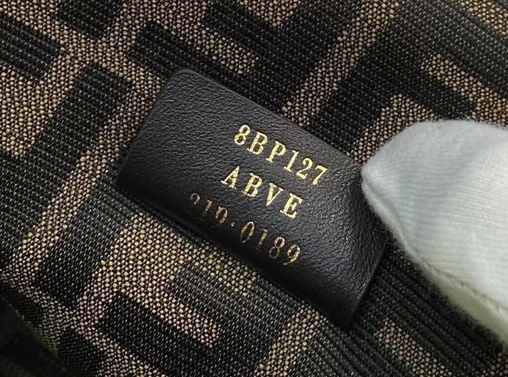 F**di medium first bag in natural python leather