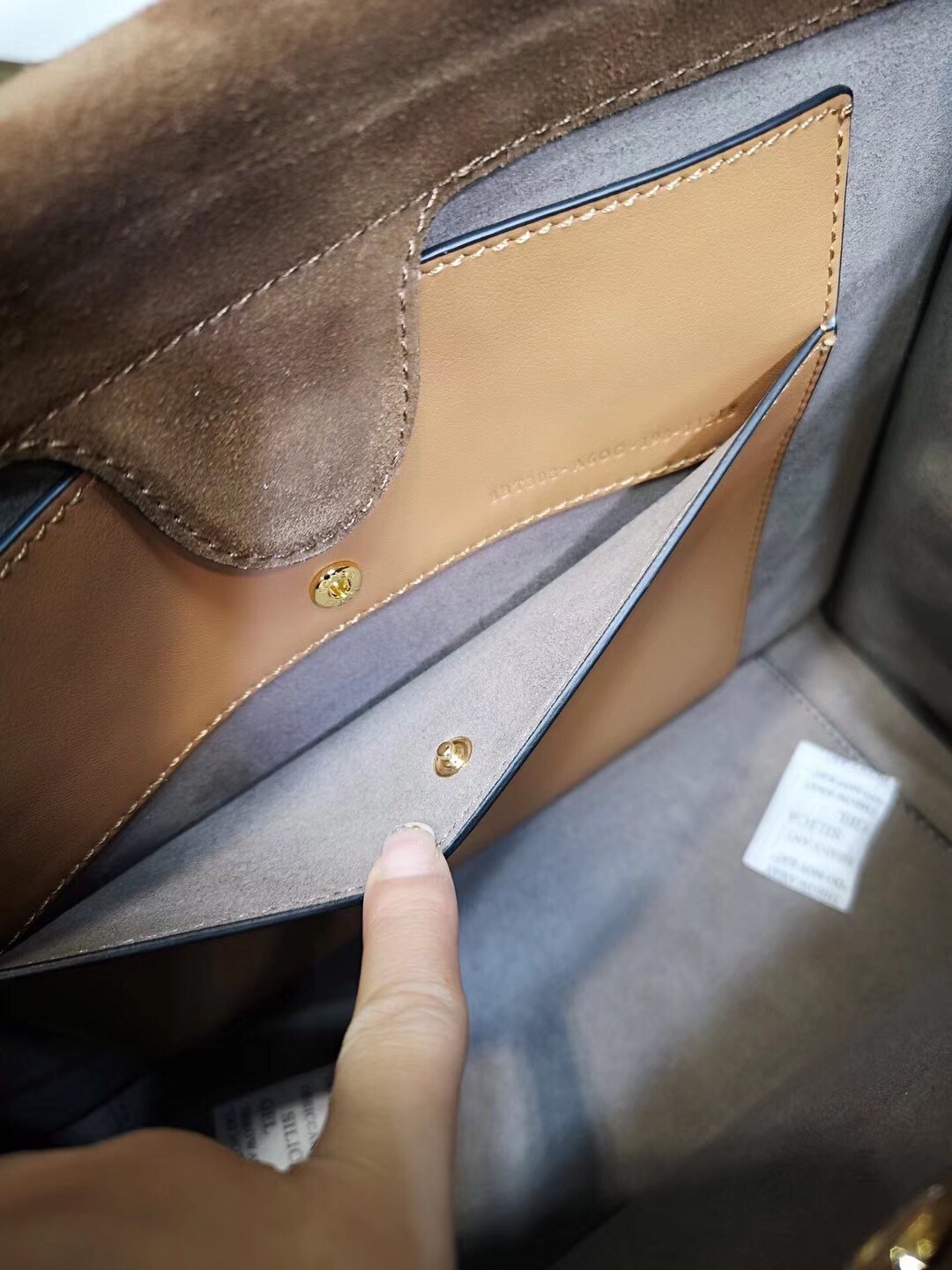 F**di large flip tote bag in brown calfskin