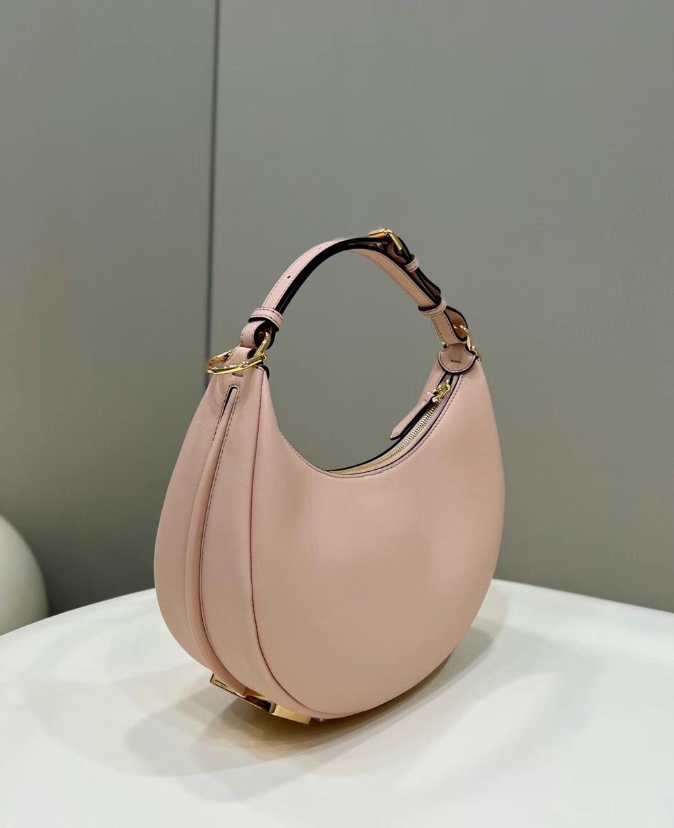F**di F**digraphy small hobo bag in pink leather