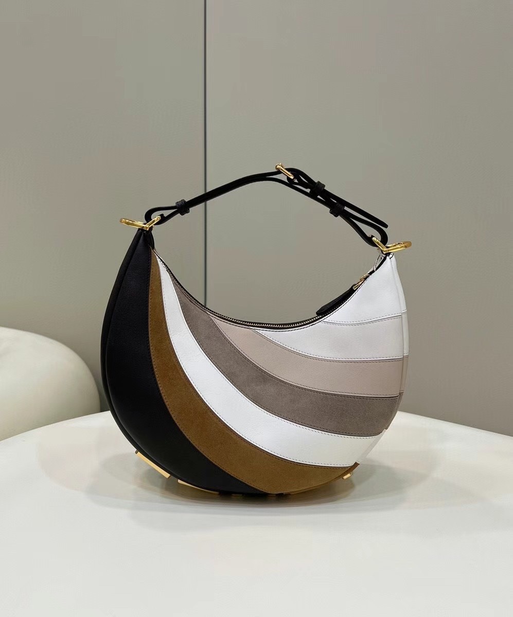 F**di F**digraphy small hobo bag in inlaying leather