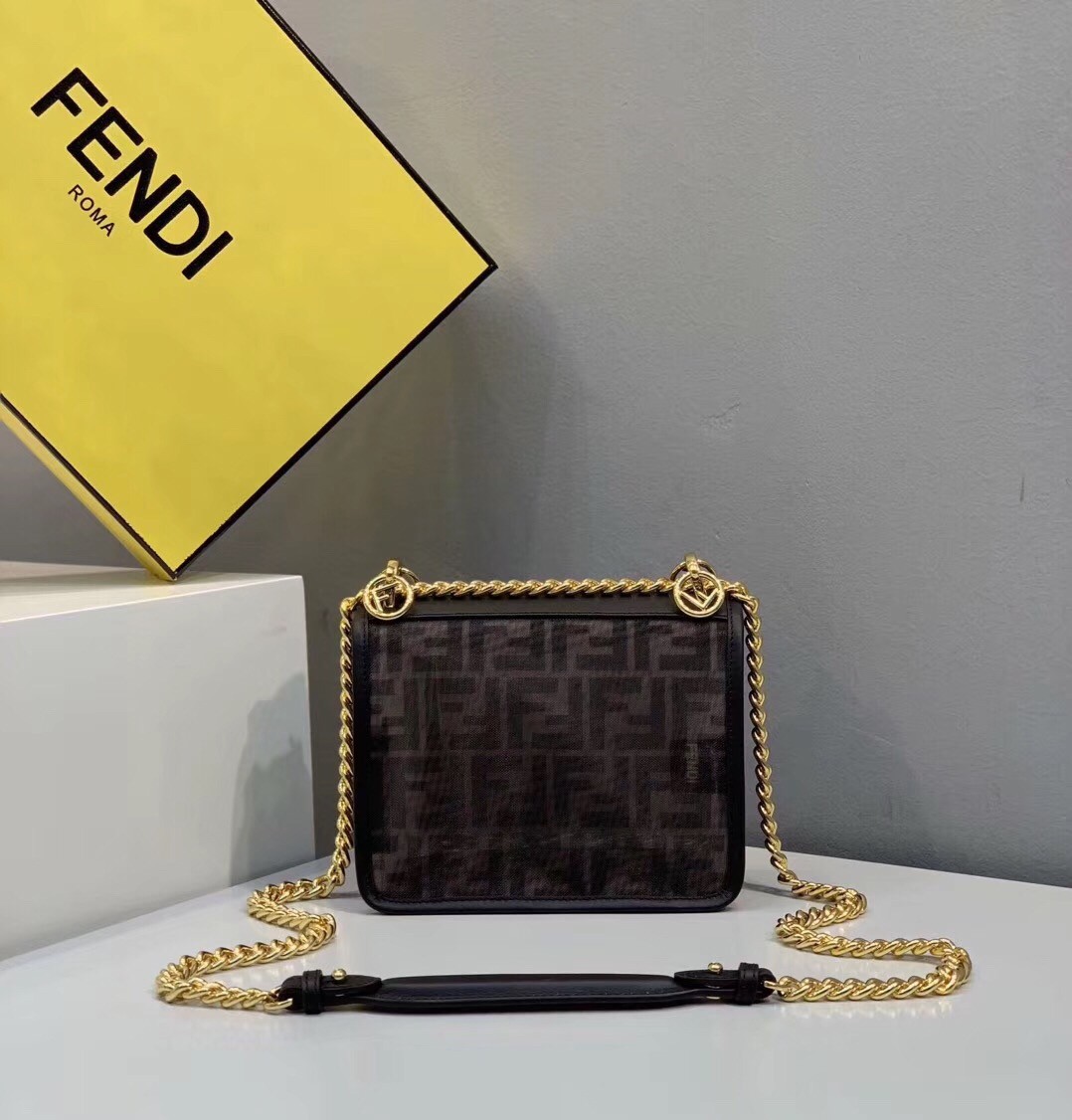 F**di kan i f shoulder bag in tech mesh