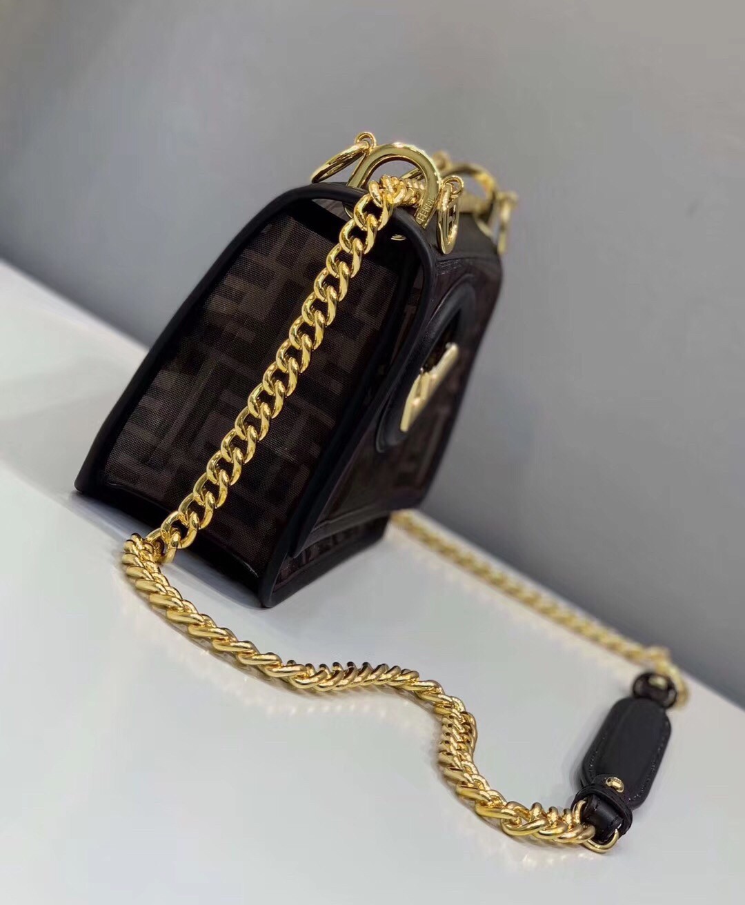 F**di kan i f shoulder bag in tech mesh