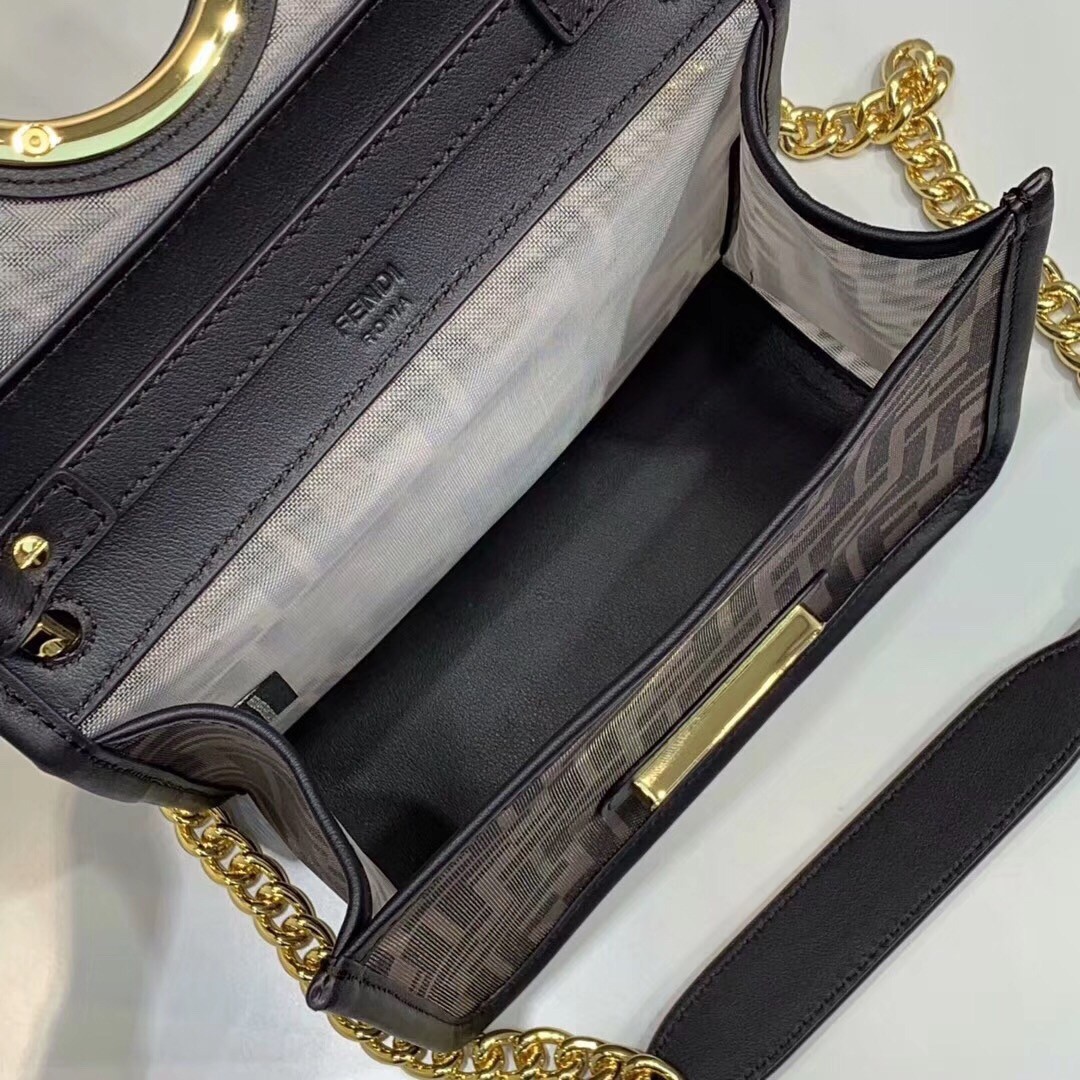 F**di kan i f shoulder bag in tech mesh