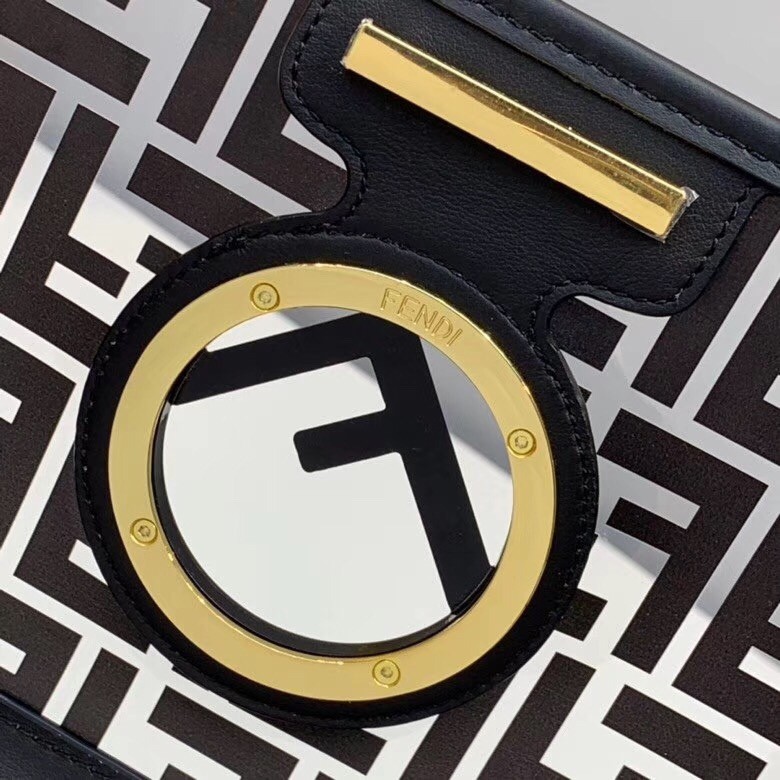 F**di black kan i f bag in transparent pu
