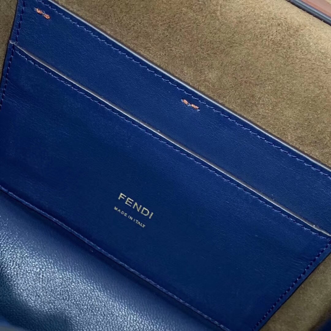 F**di small kan u bag in brown calfskin