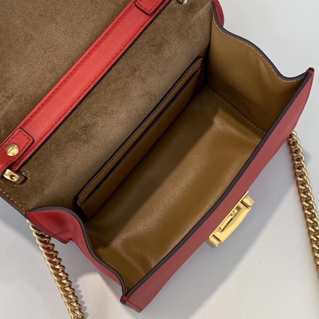 F**di small kan u bag in red calfskin