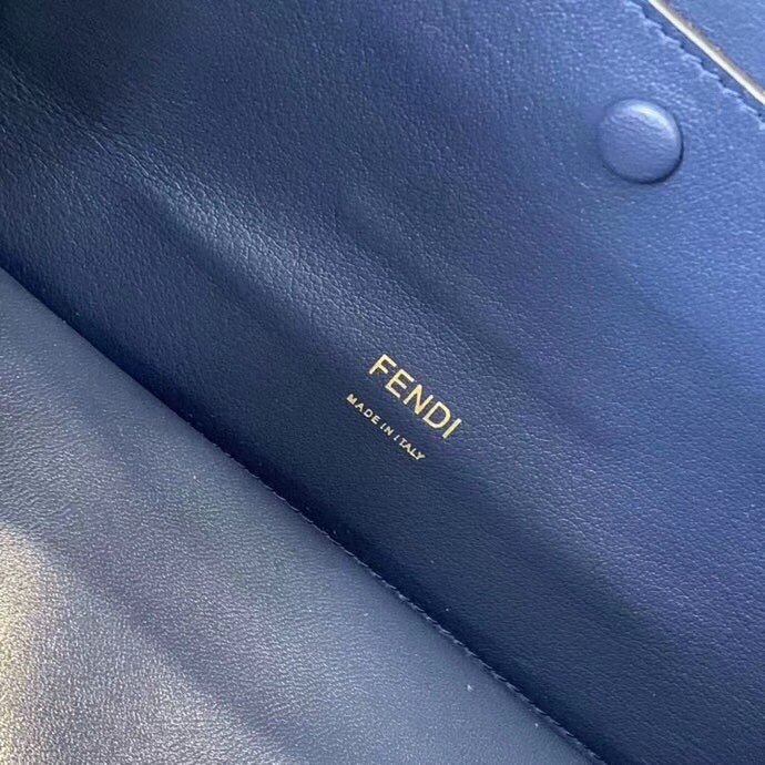F**di kan u bag in brick red calfskin