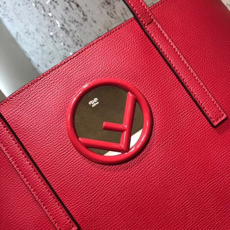 F**di cherry kan i f logo shopper bag