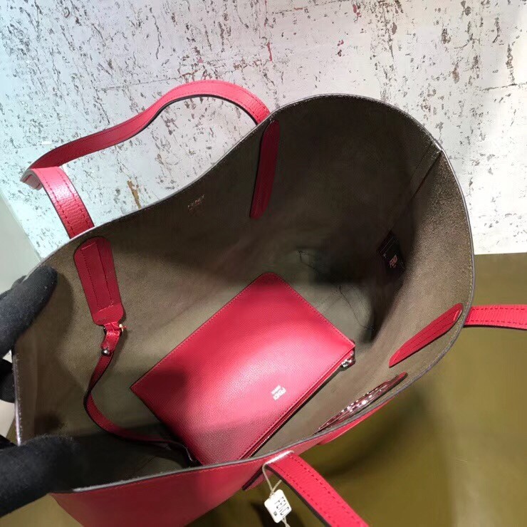 F**di cherry kan i f logo shopper bag