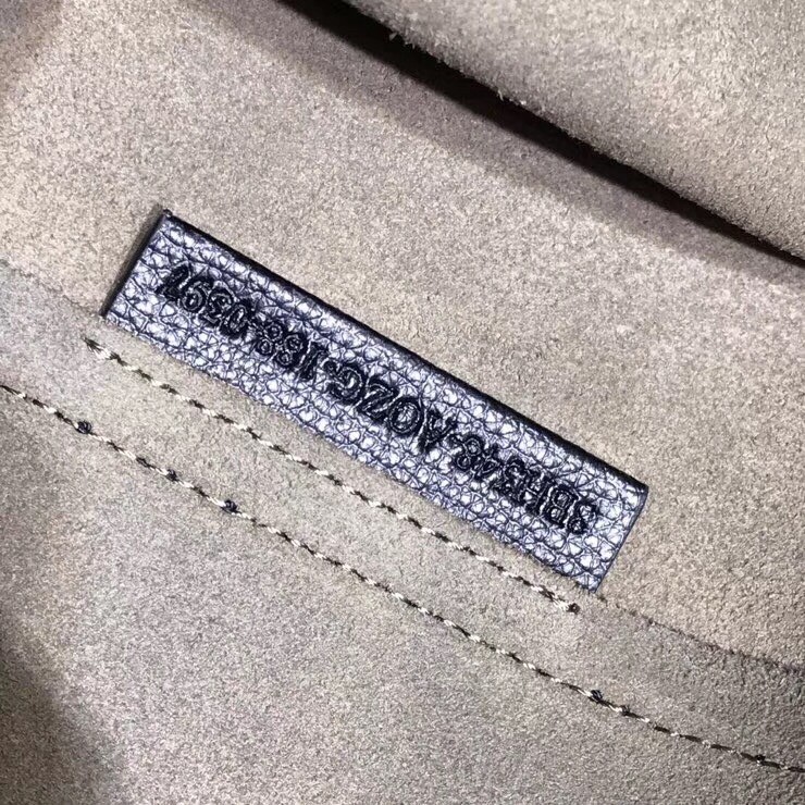 F**di black leather logo shopper bag