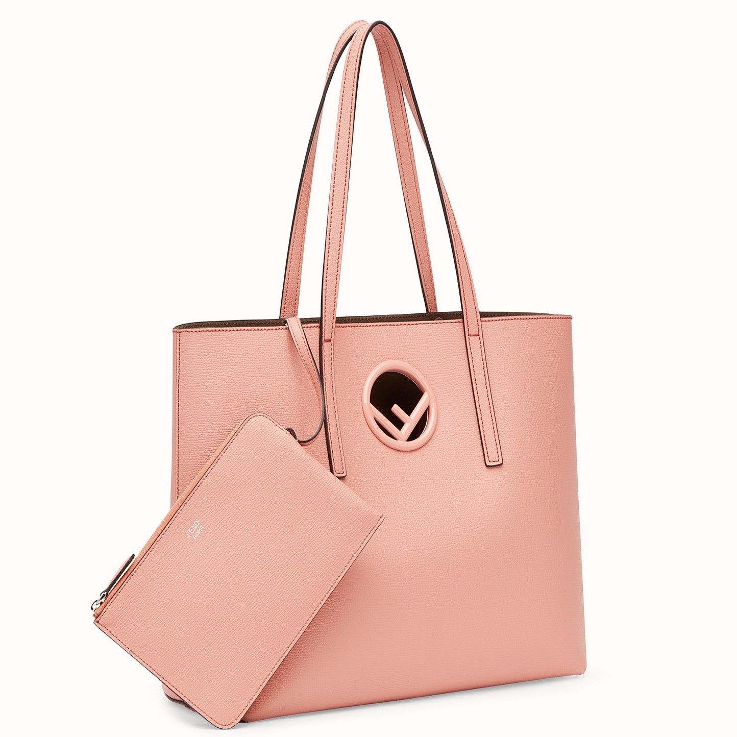 F**di pink kan i f logo shopper bag