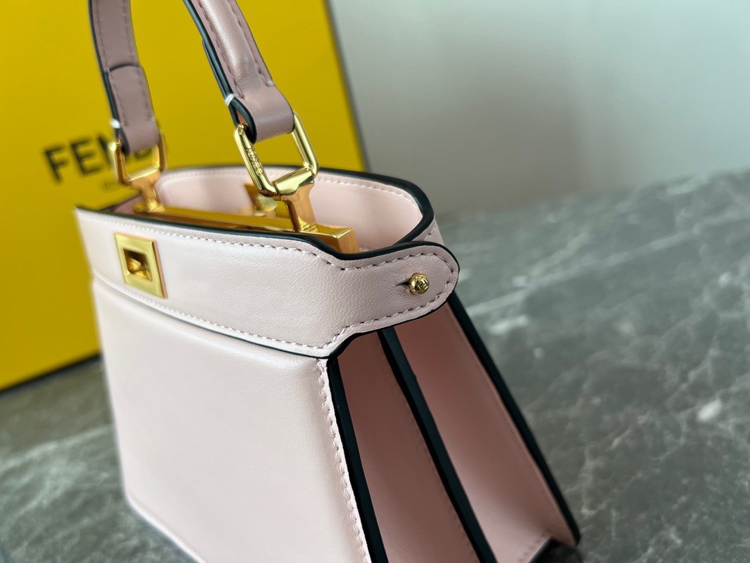 F**di peekaboo iseeu petite bag in pink nappa leather