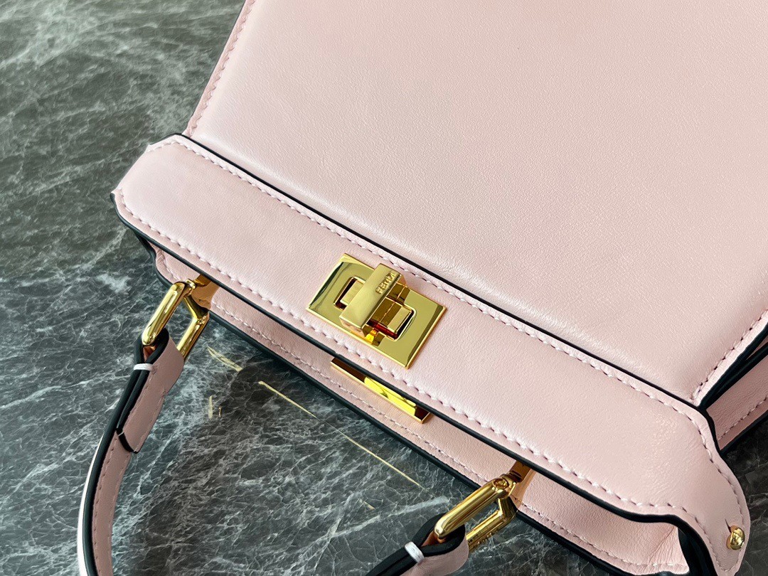 F**di peekaboo iseeu petite bag in pink nappa leather