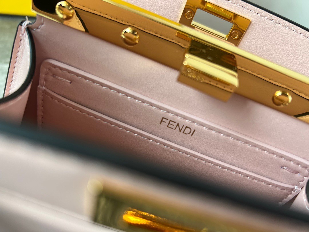 F**di peekaboo iseeu petite bag in pink nappa leather