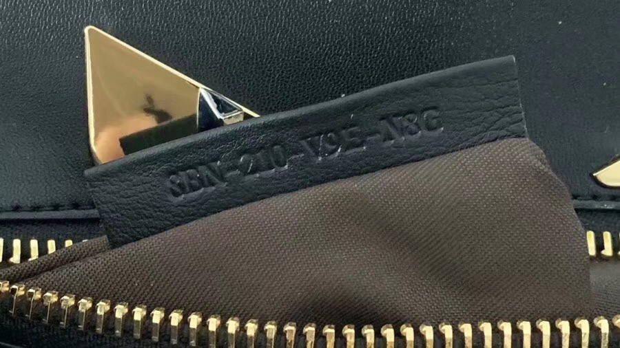 F**di black peekaboo medium bag with bag bugs eyes