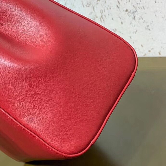 F**di peekaboo mini bag in red nappa leather