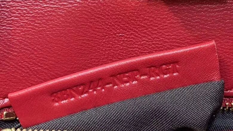 F**di peekaboo mini bag in red nappa leather