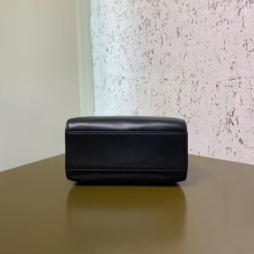 F**di peekaboo xs bag in black nappa leather